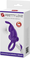 Pretty Love Vibrant Penis Ring I Vibrating Cock Ring Purple Rabbit Vibe