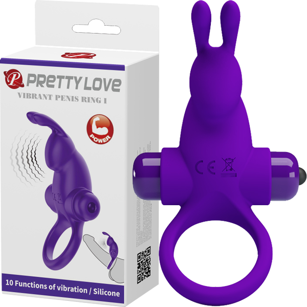 Pretty Love Vibrating Cock Ring Purple Rabbit Vibe
