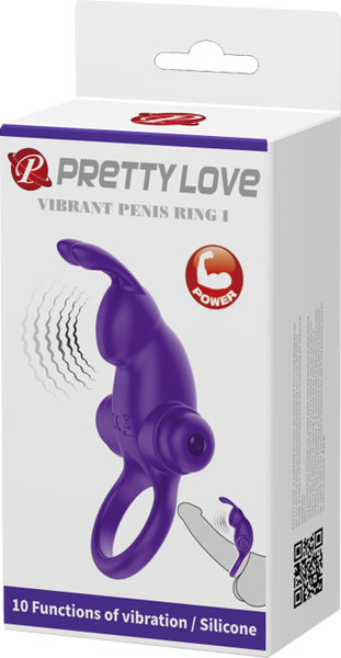 Pretty Love Vibrant Penis Ring I Vibrating Cock Ring Purple Rabbit Vibe