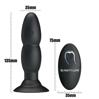 Pretty Love Beaded for Extra Pleasure Rechargeable Rimming Butt Plug with Wireless Remote Control