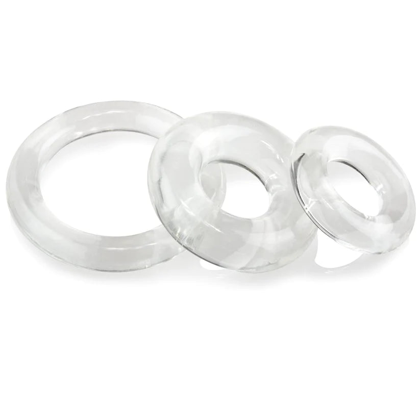 Screaming O RingO x 3 Super Stretchy Erection Rings Clear Cock Rings