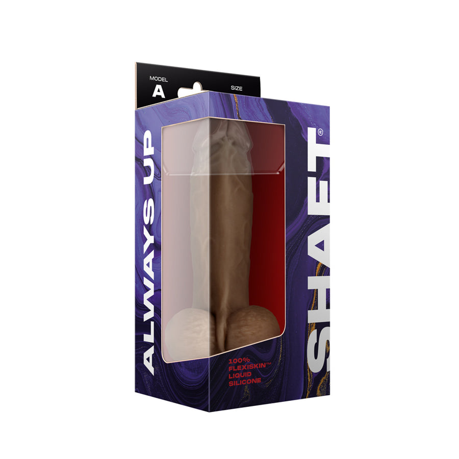 Shaft Always Up Flexiskin Liquid Silicone Realistic Dildo with Balls