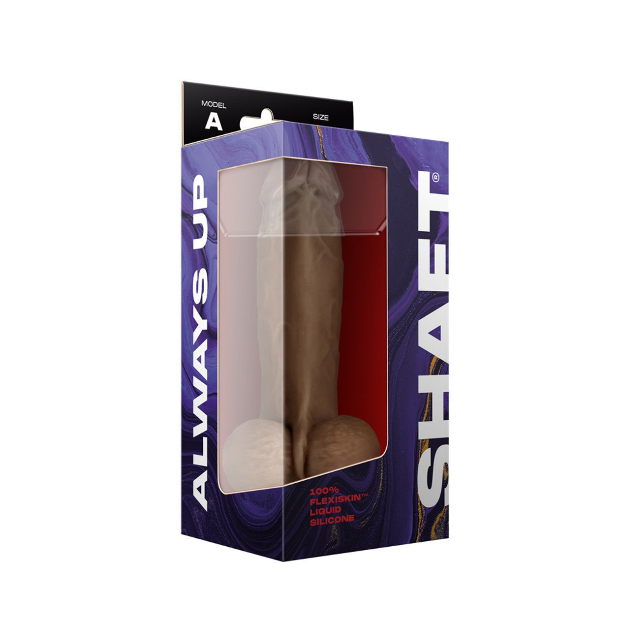 Shaft Always Up Flexiskin Liquid Silicone Realistic Dildo with Balls
