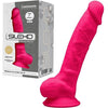 SilexD Thermo Reactive Dual Density Premium Silicone Suction Cup Dildo with Balls 7 inch Pink