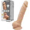 SilexD Thermo Reactive Dual Density Premium Silicone Suction Cup Dildo with Balls 9 inch Flesh
