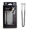 Spartacus Adjustable Tweezer Nipple Clamps with Black Link Chain