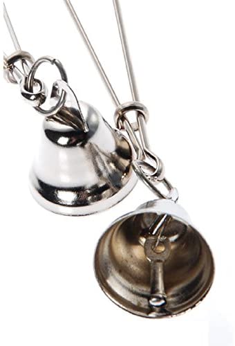 Spartacus Adjustable Tweezer Nipple Clamps with Hanging Bell Silver