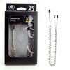 Spartacus Adjustable Tweezer Nipple Clamps with Silver Link Chain