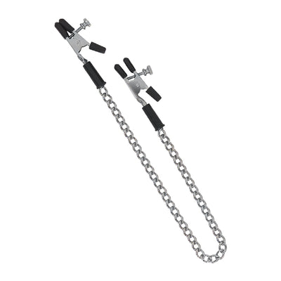 Spartacus Adjustable Alligator Tip Nipple Clamps with Link Chain