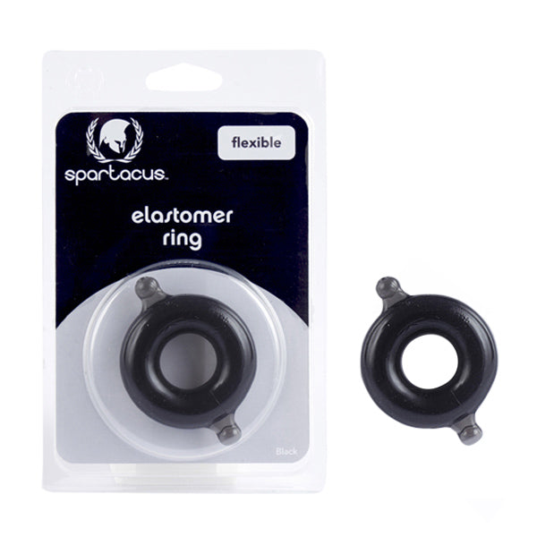 Spartacus Big Elastomer Stretch to Fit Flexible Cock Ring Large Black