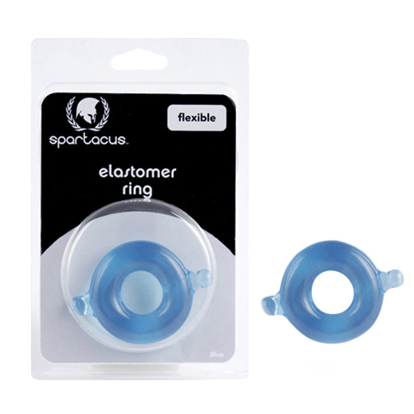 Spartacus Big Elastomer Stretch to Fit Flexible Cock Ring Large Blue