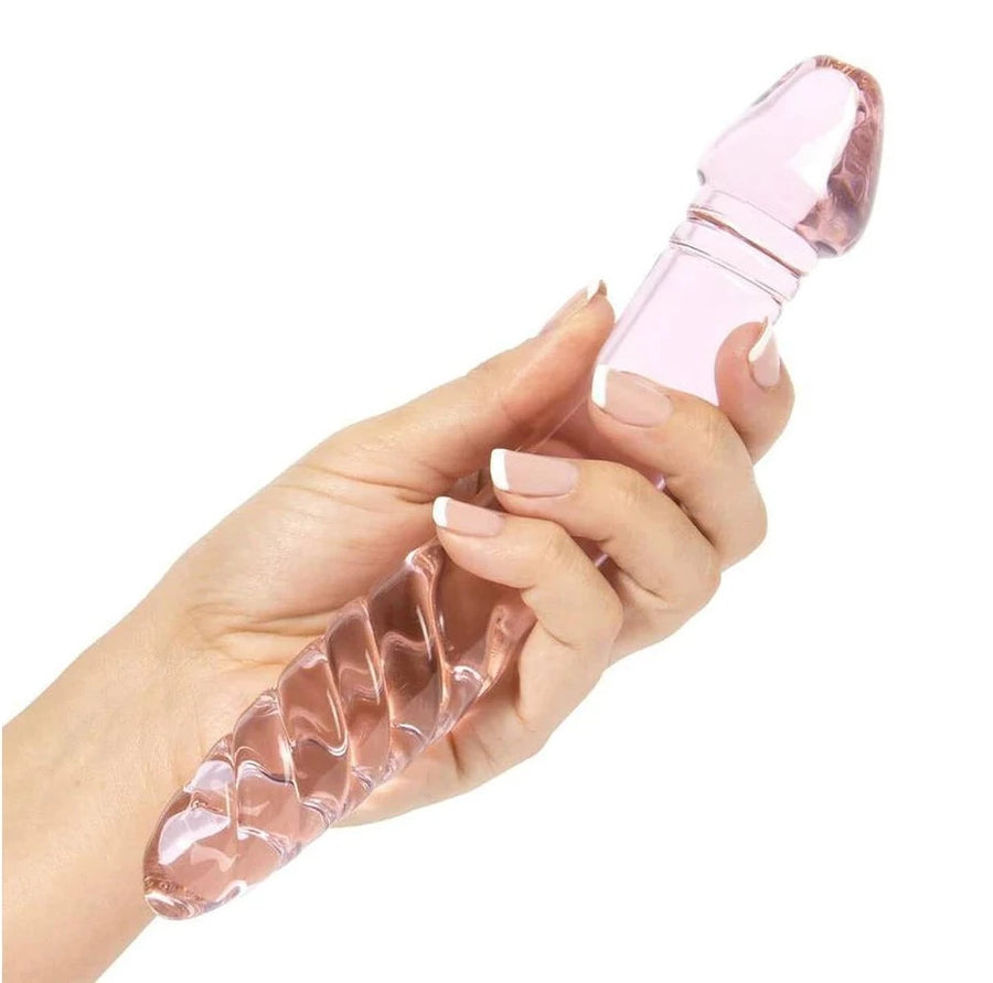 Spartacus Blown Glass Double Ended Dildo with a Twist 8.5 inch