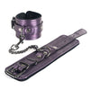 Spartacus Galaxy Legend Lockable Faux Leather Wrist Purple and Black Handcuffs