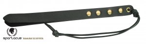 Spartacus KINK KIT includes Premium Leather Cuffs, Slapper Leather Whip, Soft Leather Blindfold and Tweezer Nipple Clamps