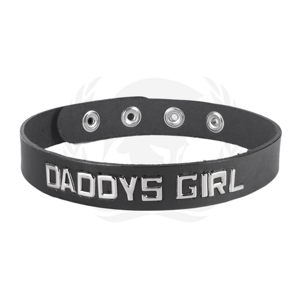 Spartacus Leather DADDYS GIRL Wordband Adjustable Collar