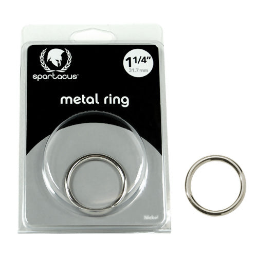 Spartacus Metal Cock Ring 1.25 inch Nickel Plated Silver