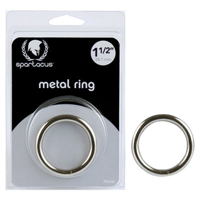 Spartacus Metal Cock Ring 1.5 inch Nickel Plated Silver