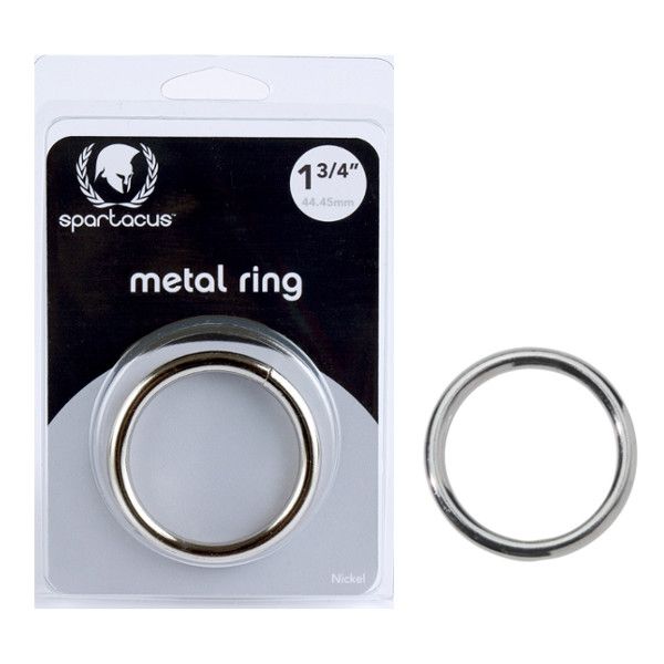 Spartacus Metal Cock Ring 1.75 inch Nickel Plated Silver