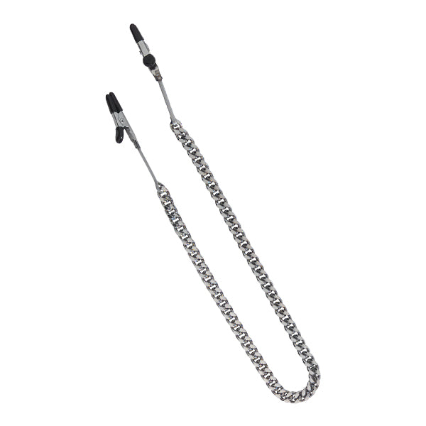 Spartacus Endurance Teaser Tip Nipple Clamps with Silver Jewel Chain