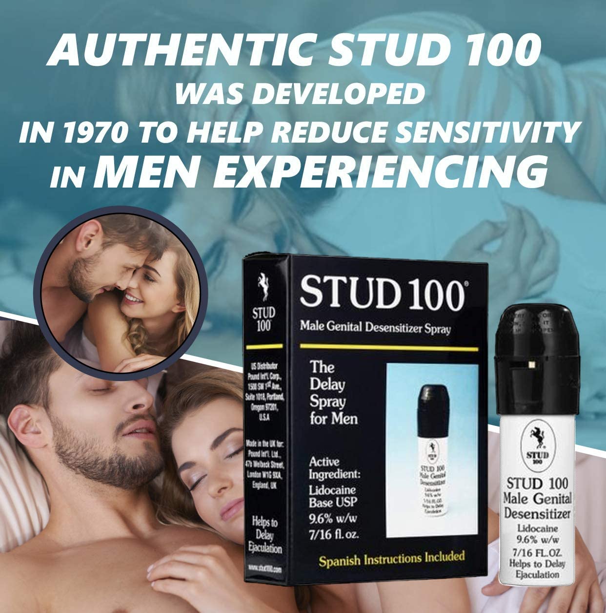 Stud 100 Desensitizing Spray for Men Helps to Delay Ejaculation 12g Spray Bottle