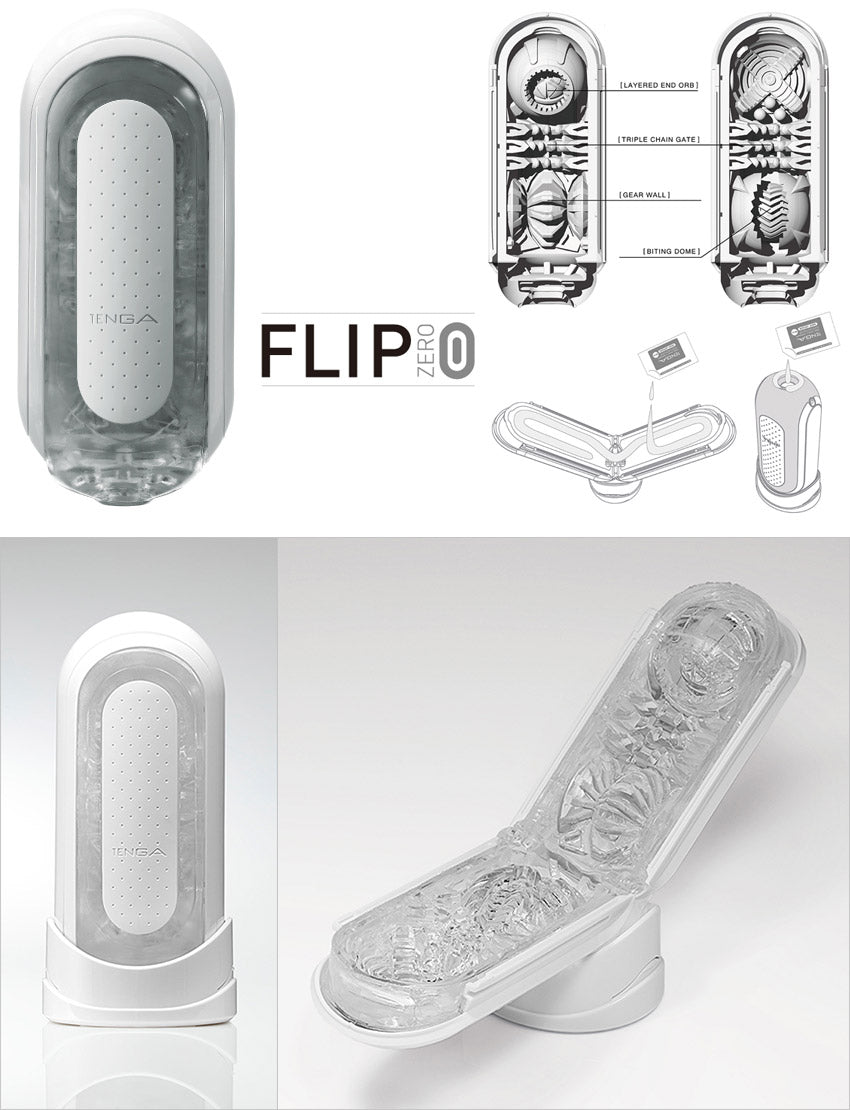 Tenga FLIP ZERO Luxury White Male Masturbator with Strong Vacuum