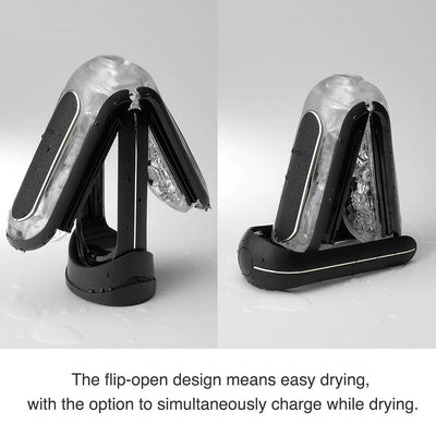 Tenga Flip Zero Electronic Vibration Black Strong Edition Rechargeable Vibrating Male Masturbator