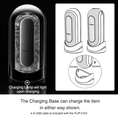 Tenga Flip Zero Electronic Vibration Black Strong Edition Rechargeable Vibrating Male Masturbator