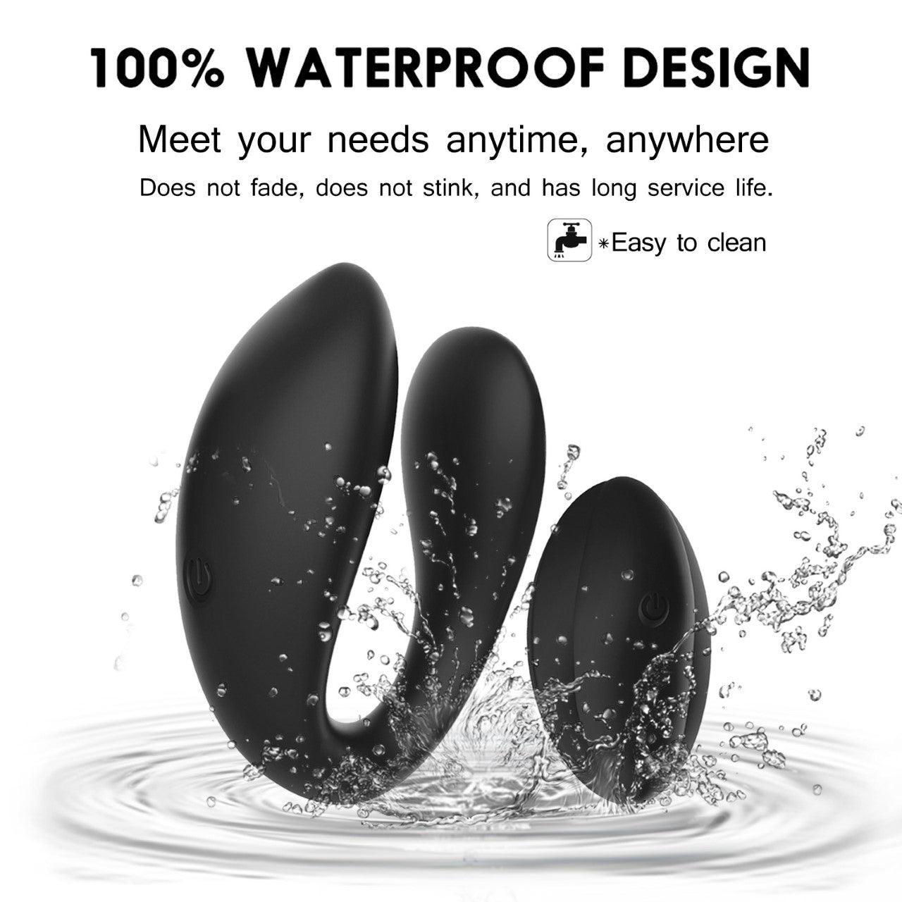 WINYI Helen Couples Vibrator with Wireless Remote Control Black Wearable Vibrator