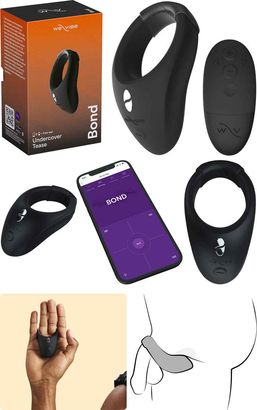 We Vibe BOND App Controlled Rechargeable Wearable Vibrating Cock Ring with Remote Control