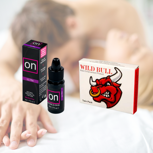 Weekend Orgasm Essentials for Couples - Wild Bull & Sensuva ON Ultra Oil