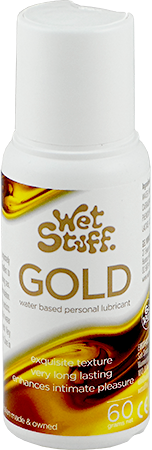 Wet Stuff Gold Water Based Lubricant Disc Top Bottle 60g