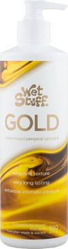 Wet Stuff Gold Water Based Lubricant with Pump Dispenser 550g