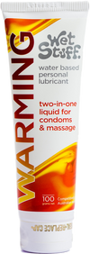 Wet Stuff Warming Water Based Lubricant 100g Two-in-One Liquid for Condoms & Massage