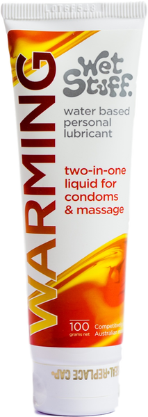 Wet Stuff Warming Water Based Lubricant 100g Two-in-One Liquid for Condoms & Massage
