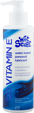 Wet Stuff Water Based Lubricant with Vitamin E with Pump Dispenser 270g