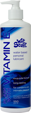 Wet Stuff Water Based Lubricant with Vitamin E with Pump Dispenser 550g