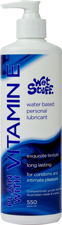 Wet Stuff Water Based Lubricant with Vitamin E with Pump Dispenser 550g