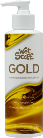 Wet stuff Gold  Water Based Lubricant with Pump Dispenser 270g