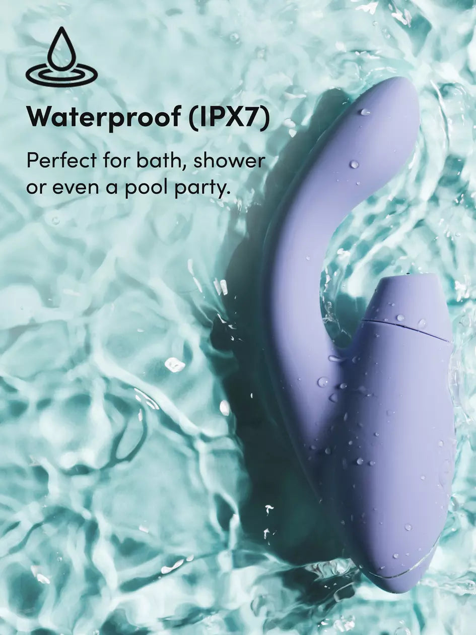 Womanizer DUO 2  8 inch G-Spot Rabbit Vibrator with Pleasure Air Clitoral Suction Stimulator