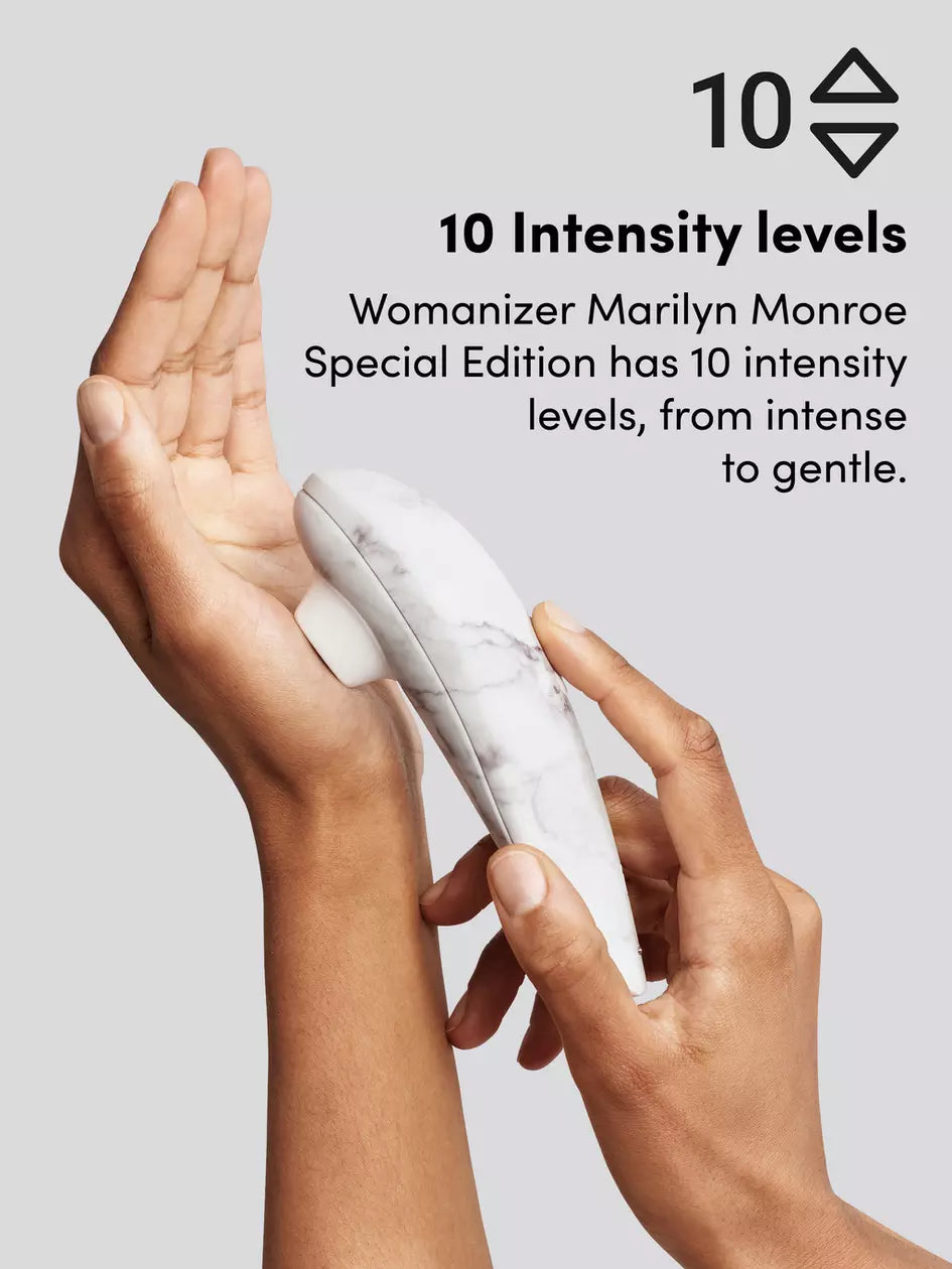 Womanizer MARILYN MONROE Special Edition Clitoral Suction Stimulator White Marble