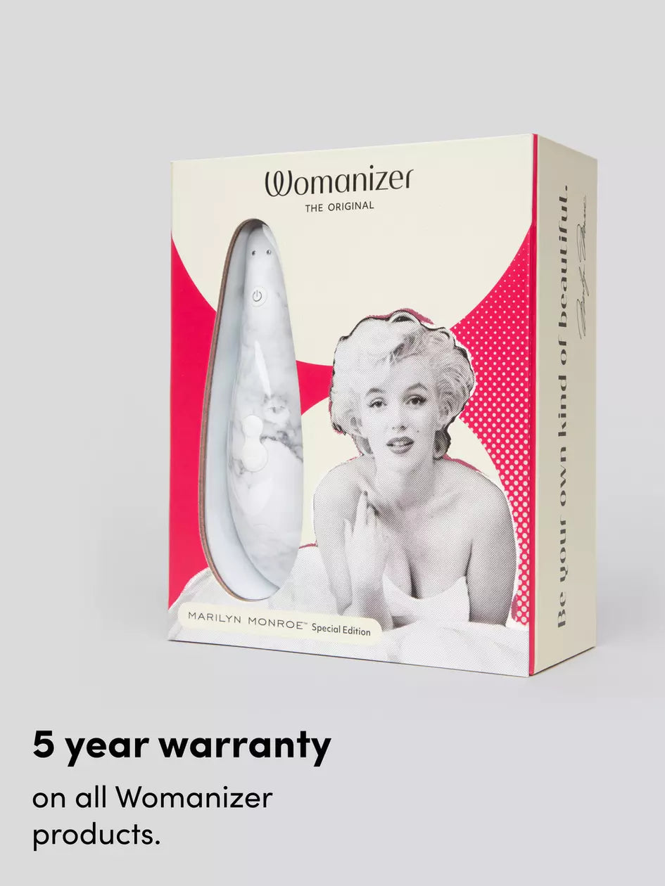 Womanizer MARILYN MONROE Special Edition Clitoral Suction Stimulator White Marble