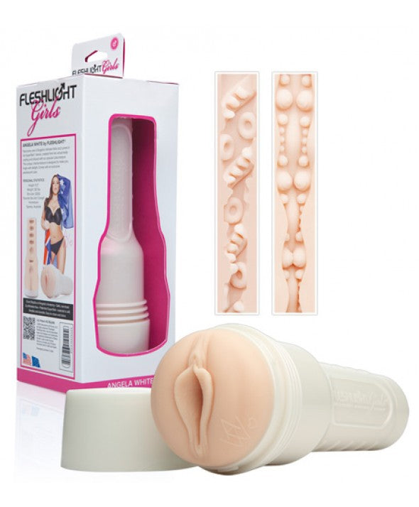 Fleshlight Girls Angela White Vagina Sensation Indulge Textured Male Masturbator