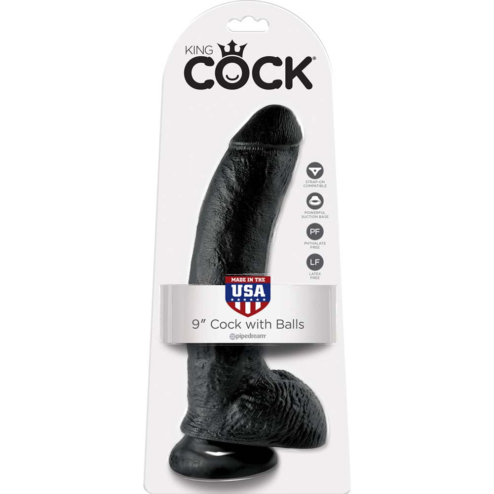 Pipedream King Cock Realistic Dildo with Balls and Suction Cup Mount Base 9 inch