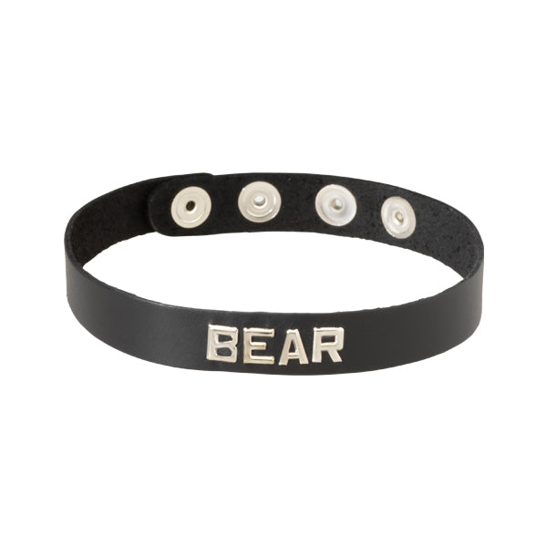Spartacus Leather BEAR Wordband Adjustable Collar