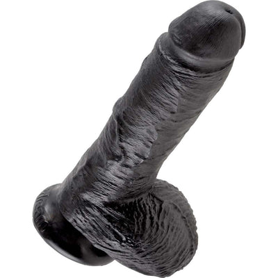 Pipedream King Cock Realistic Dildo with Balls and Suction Cup Mount Base 8 inch