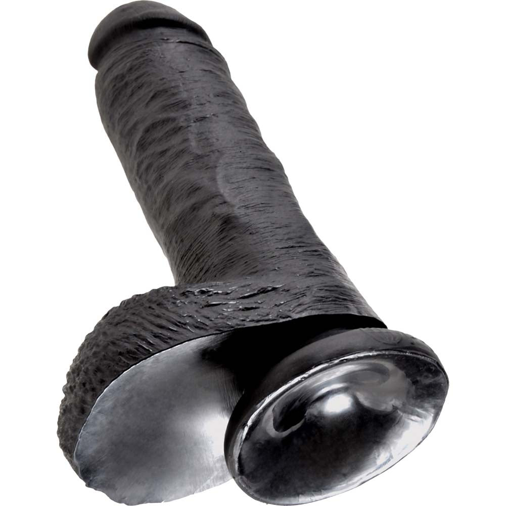 Pipedream King Cock Realistic Dildo with Balls and Suction Cup Mount Base 8 inch