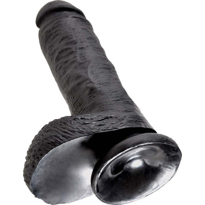 Pipedream King Cock Realistic Dildo with Balls and Suction Cup Mount Base 8 inch