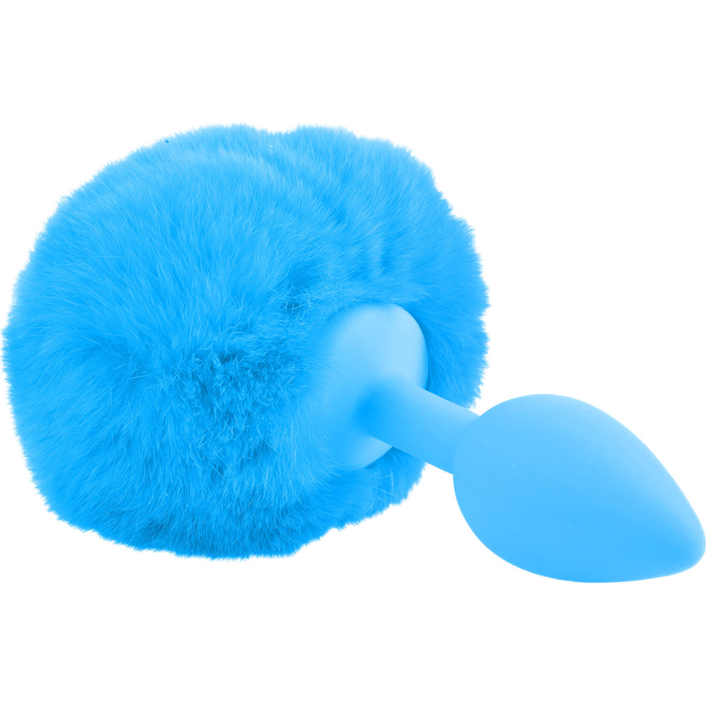 Pipedream Neon Bunny Tail Silicone Butt Plug