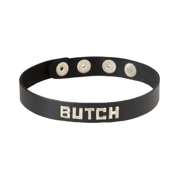 Spartacus Leather BUTCH Wordband Adjustable Collar