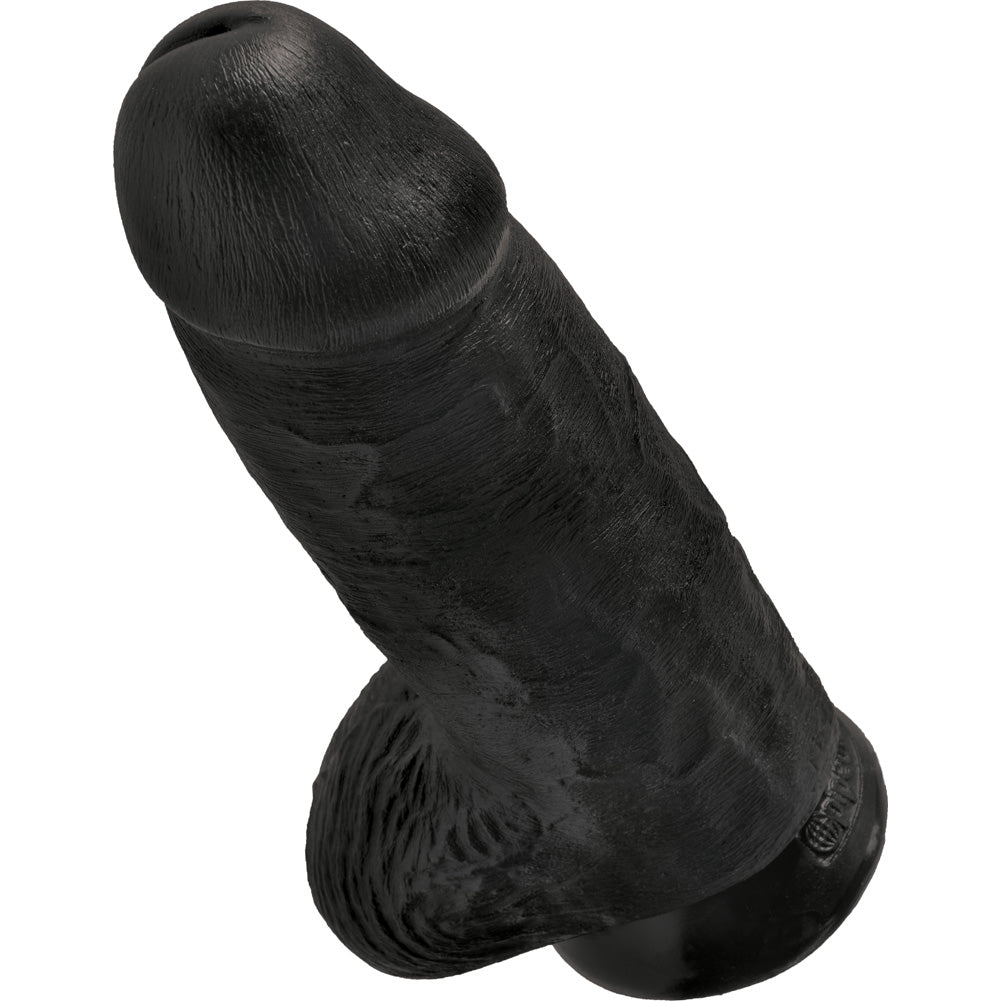 Pipedream King Cock Chubby Realistic Dildo with Balls and Suction Cup Mount Base 9 inch